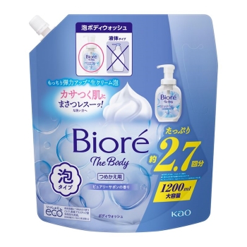 花王　ビオレ　ザ　ボディ　泡タイプ　ピュアリーサボンの香り　つめかえ用　１２００ｍｌ