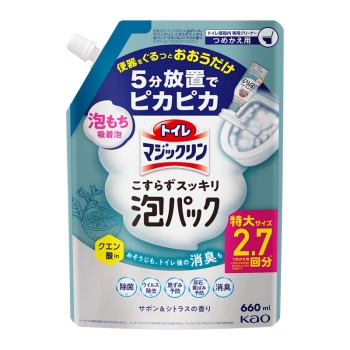 花王 トイレマジックリン こすらずスッキリ泡パック サボン&シトラスの香り つめかえ用 660ml