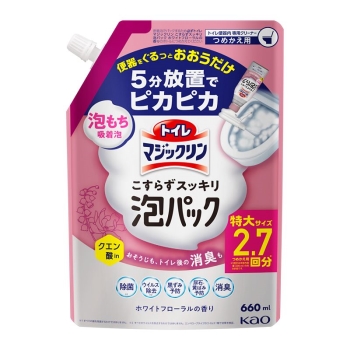 花王 トイレマジックリン こすらずスッキリ泡パック ホワイトフローラルの香り つめかえ用 660ml