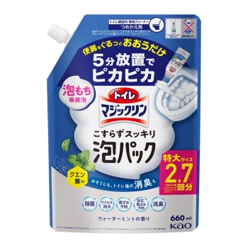 花王 トイレマジックリン こすらずスッキリ泡パック ウォーターミントの香り つめかえ用 660ml