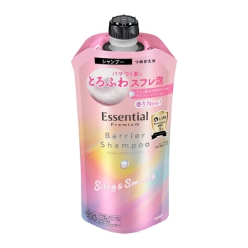 花王 エッセンシャル プレミアム うるおいバリアシャンプー シルキー&スムース つめかえ340ml