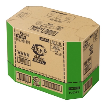 花王　アタック抗菌ＥＸ　部屋干し用　つめかえ用　８５０ｇ　梱販売用