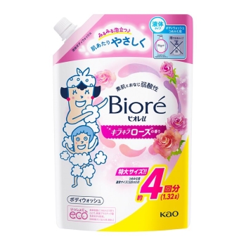 花王　ビオレｕ　キラキラローズ　つめかえ　１．３２Ｌ