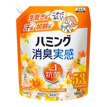 花王　ハミング消臭実感　リラックス＆フローラルの香り　つめかえ用　１９６０ｇ