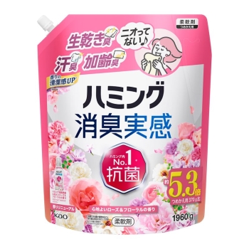 花王　ハミング消臭実感　心地よいローズ＆フローラルの香り　つめかえ用　１９６０ｇ
