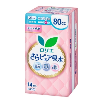 花王　ロリエさらピュア吸水　８０ｃｃ １４枚