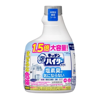 花王　キッチン泡ハイター　台所用漂白剤（塩素系）　無臭性　つけかえ用　大容量　６００ｍｌ