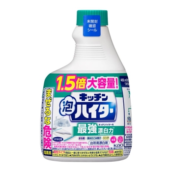 花王　キッチン泡ハイター　台所用漂白剤（塩素系）　つけかえ用　大容量　６００ｍｌ