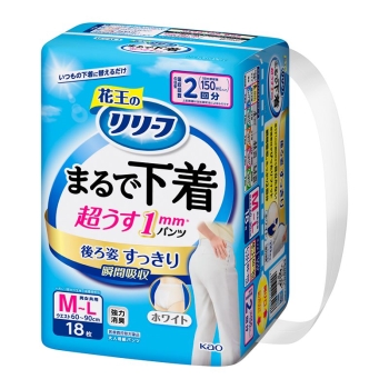 花王　リリーフ　パンツタイプ　まるで下着　２回分　Ｍ１８枚