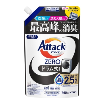 花王　アタックＺＥＲＯ　ドラム式専用　つめかえ用　７６０ｇ