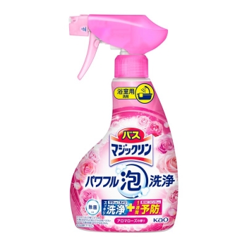 花王　バスマジックリンパワフル泡洗浄　浴室用洗剤　アロマローズの香り　本体　３５０ｍｌ