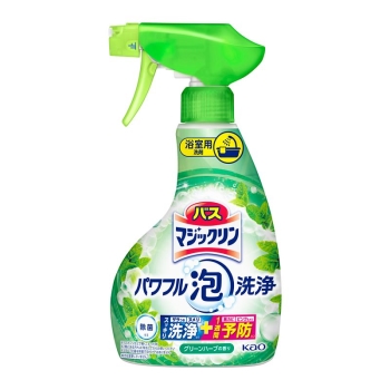 花王　バスマジックリンパワフル泡洗浄　浴室用洗剤　グリーンハーブの香り　本体　３５０ｍｌ
