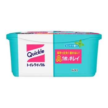 花王　トイレクイックル　トイレ用そうじシート　ミントの香り　１０枚入り（ミシン目入２０カット）