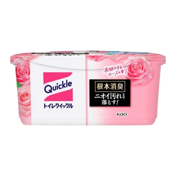 花王　トイレクイックル根本消臭　そうじシート　長続きするローズの香り　８枚入（ミシン目入１６カット）