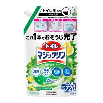 花王　トイレマジックリン消臭･洗浄スプレー　シトラスミントの香り　つめかえ　特大　７２０ｍｌ
