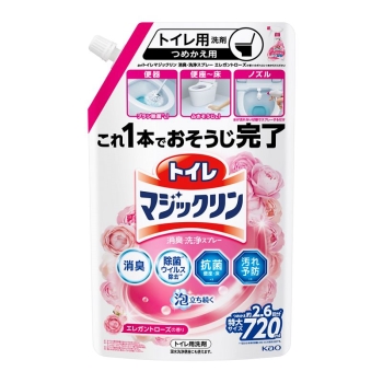 花王　トイレマジックリン消臭･洗浄スプレー　エレガントローズの香り　つめかえ　特大　７２０ｍｌ