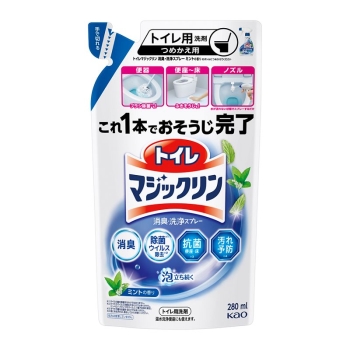 花王　トイレマジックリン消臭･洗浄スプレー　トイレ用洗剤　ミントの香り　つめかえ　２８０ｍｌ