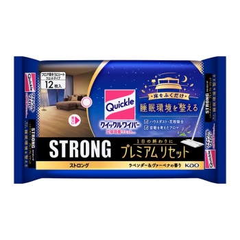 花王　クイックルワイパー　立体吸着ウエットシート　ストロング　プレミアムリセット　１２枚入