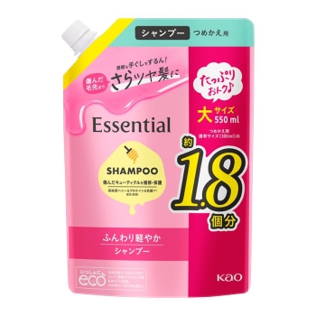花王　エッセンシャルふんわり軽やかシャンプー詰替５５０ｍｌ