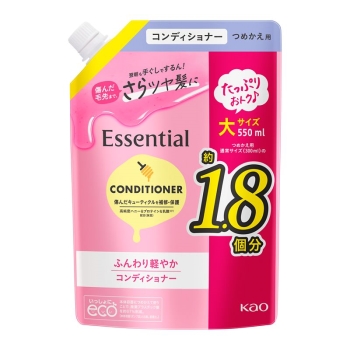 花王　エッセンシャルふんわり軽やかコンディショナー詰替５５０ｍｌ
