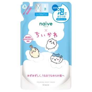 【在庫限り】ナイーブ　泡で出てくるボディソープ詰替用　ちいかわ