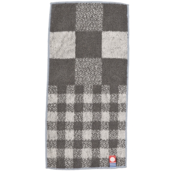 セブンプレミアムライフスタイル　キッズ　今治ハーフタオルハンカチ　ブロックチェック柄