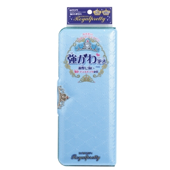 クツワ　２ドア筆入れロイヤルプリティ（ティアラライトブルー）