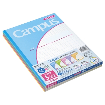 コクヨ キャンパスノート セミB5判 5mm方眼罫 5冊パック