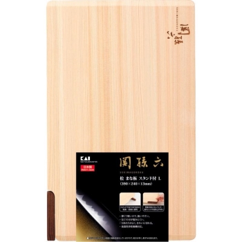 関孫六 桧 まな板 スタンド付 L 390mm×240mm: ヘルス