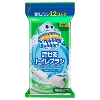 ＳＢ流せるトイレブラシフローラルソープ替え　１２個