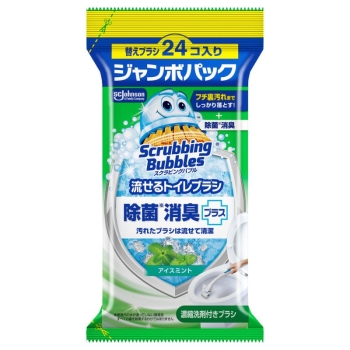スクラビングバブル　流せるトイレブラシ　アイスミントジャンボパック