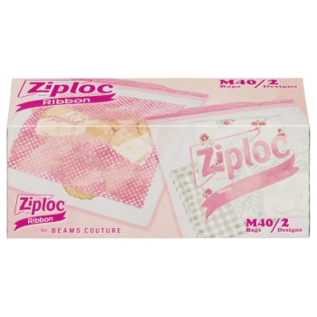 ジップロックデザインバッグリボンM 40枚