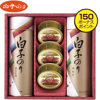 【お中元】白子のり　のり・かに缶詰合せ　ＳＮー４００