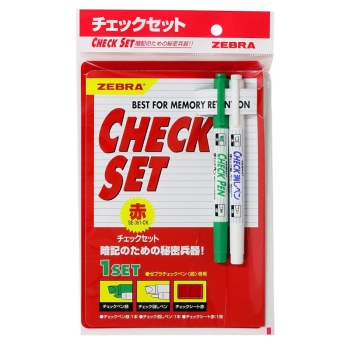 ゼブラ　チェックセット　赤　１本入