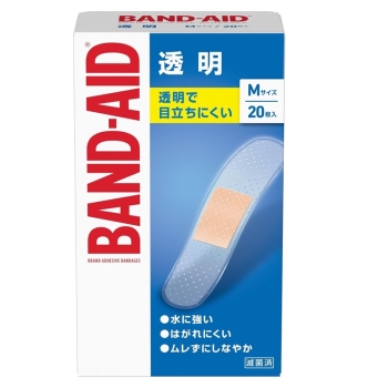 バンドエイド　透明Ｍサイズ　２０枚