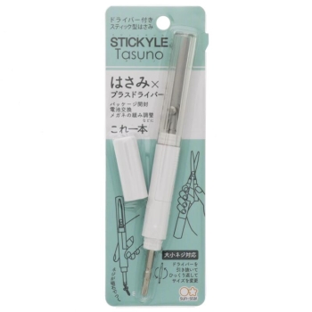 サンスター文具　はさみ　スティッキールはさみＴａｓｕｎｏ（タスノ）ホワイト