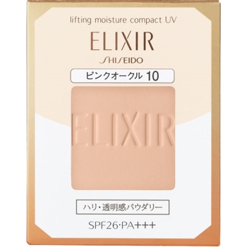 資生堂　エリクシールシュペリエル　リフティングモイスチャーパクトＵＶ　ピンクオークル１０　（レフィル