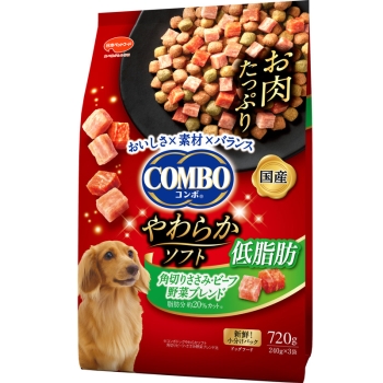 コンボ ドッグ やわらかソフト 低脂肪 角切りささみ・ビーフ