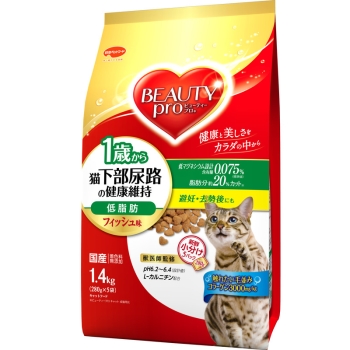 ビューティープロ　キャット　猫下部尿路の健康維持　低脂肪　１．４ｋｇ