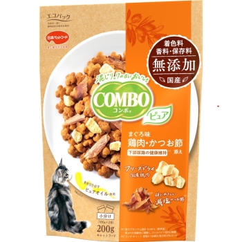 ■　コンボ　キャット　ピュア　まぐろ味・鶏肉・かつお節添え２００ｇ