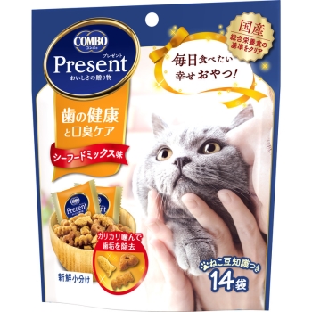 コンボプレゼント キャット おやつ 歯の健康と口臭ケア 42g(14袋)