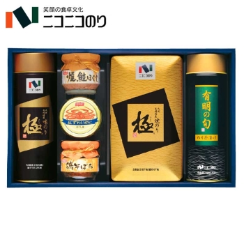 【お歳暮】ニコニコのり　海苔・茶漬け・カニ缶・瓶詰詰合せ　ＭＢ－５０Ｒ