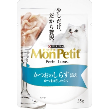 ■　モンプチ　プチリュクスパウチ　かつおのしらす添え　かつおだし仕立て
