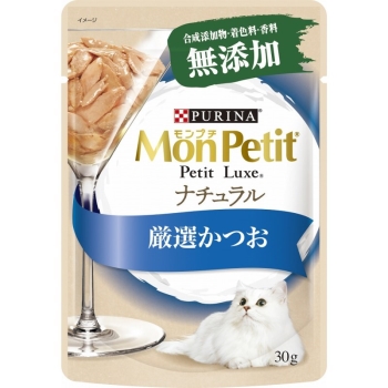 ■　モンプチ　プチリュクスパウチ　ナチュラル　成猫　かつお　３０ｇ