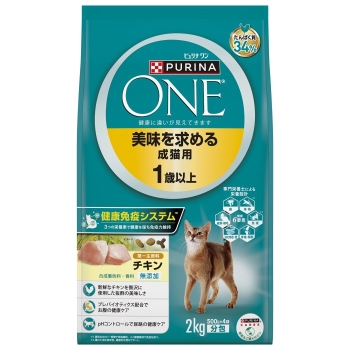 ネスレ日本　ピュリナワン　キャット　美味を求める成猫用１歳以上チキン２ｋｇ
