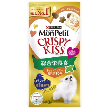 ■　ネスレ日本　モンプチ　クリスピーキッス　総合栄養食　キャットニップ入り贅沢チキン味２４ｇ