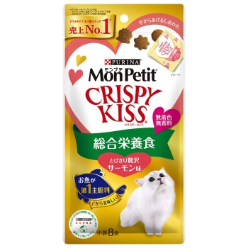 ■　ネスレ日本　モンプチクリスピーキッス　総合栄養食　とびきり　贅沢サーモン味２４ｇ