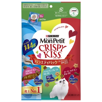 モンプチ クリスピーキッスバラエティパックグレイビーソース&厳選グルメセレクト144g