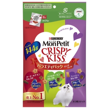 モンプチ クリスピーキッス バラエティパック リッチセレクト 144g