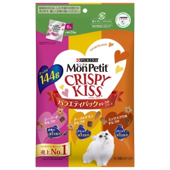 モンプチ クリスピーキッス バラエティーパック セレクトシリーズ 144g